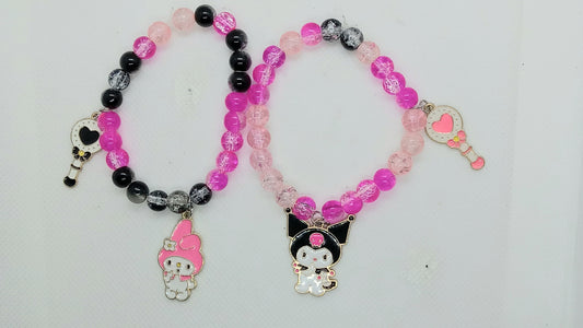 Kuromi and My Melody bff bracelet set HTB* Tru Bea Eco Fashion